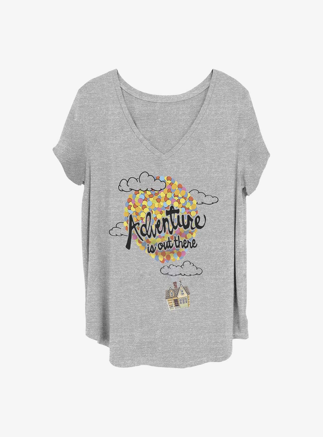 Disney Pixar Up Adventure Girls T-Shirt Plus Size, HEATHER GR, hi-res