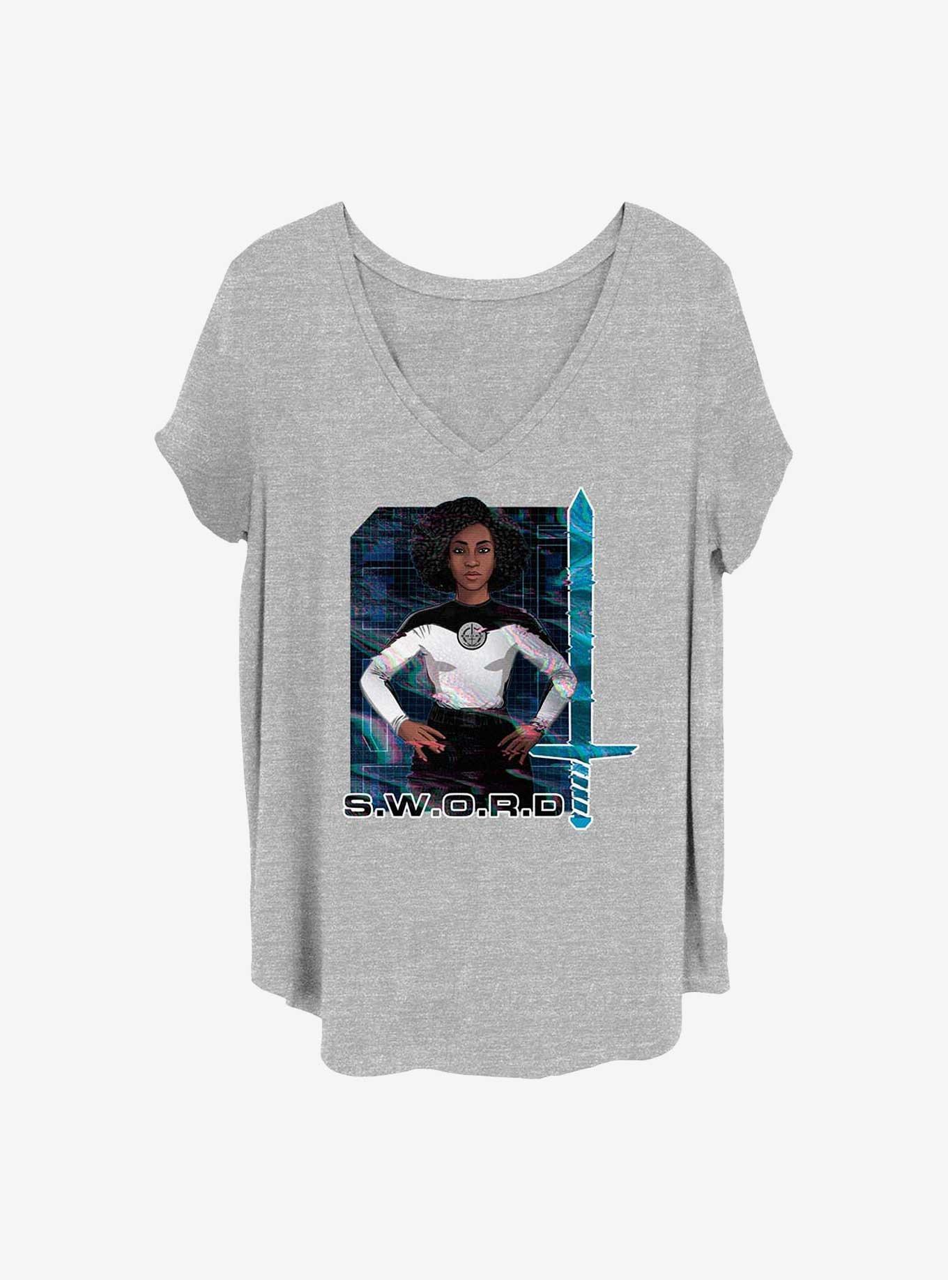 Marvel WandaVision Rambeau Glitch Girls T-Shirt Plus Size, HEATHER GR, hi-res