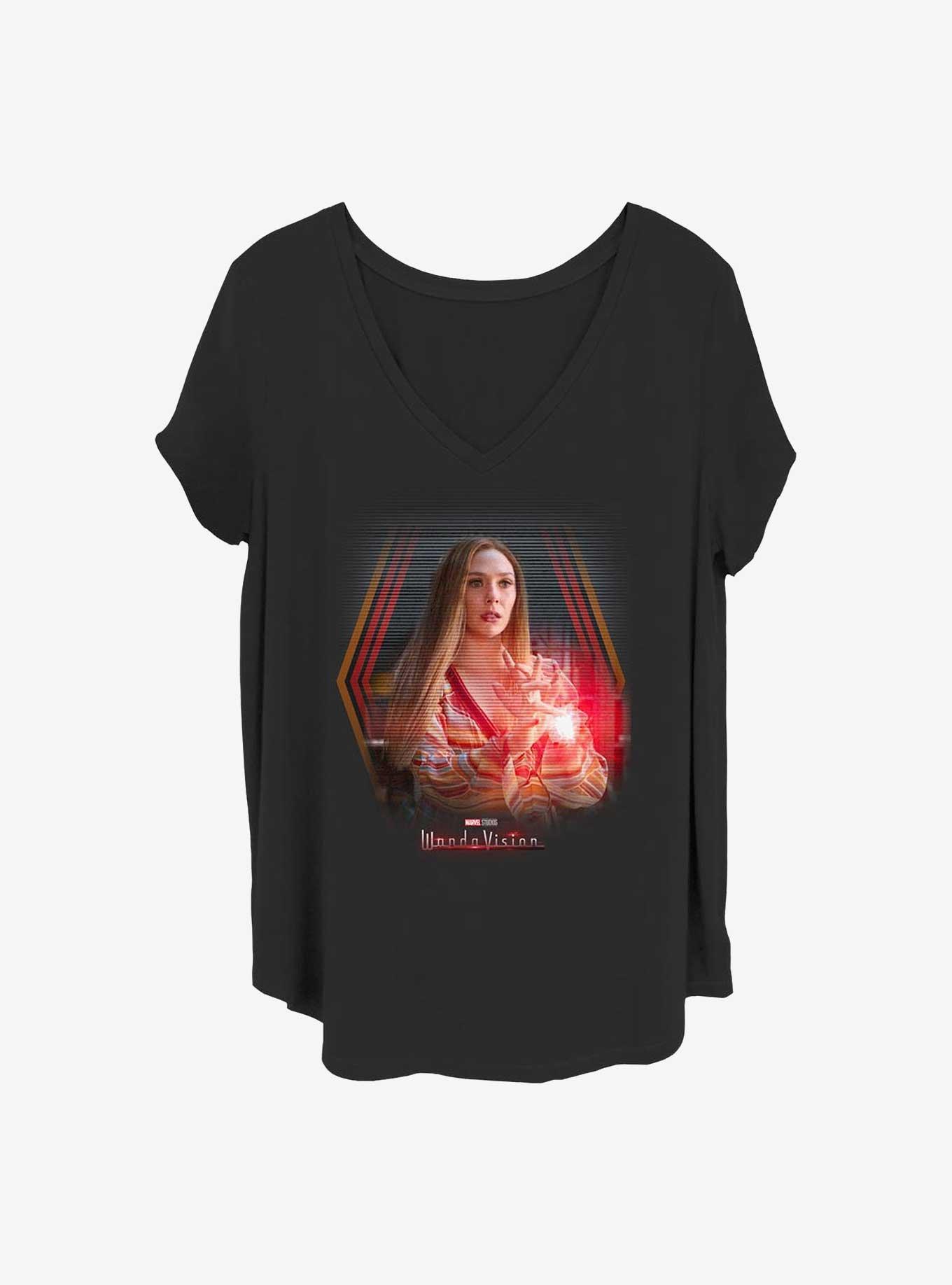 Marvel WandaVision Wanda's Powers Girls T-Shirt Plus Size, BLACK, hi-res
