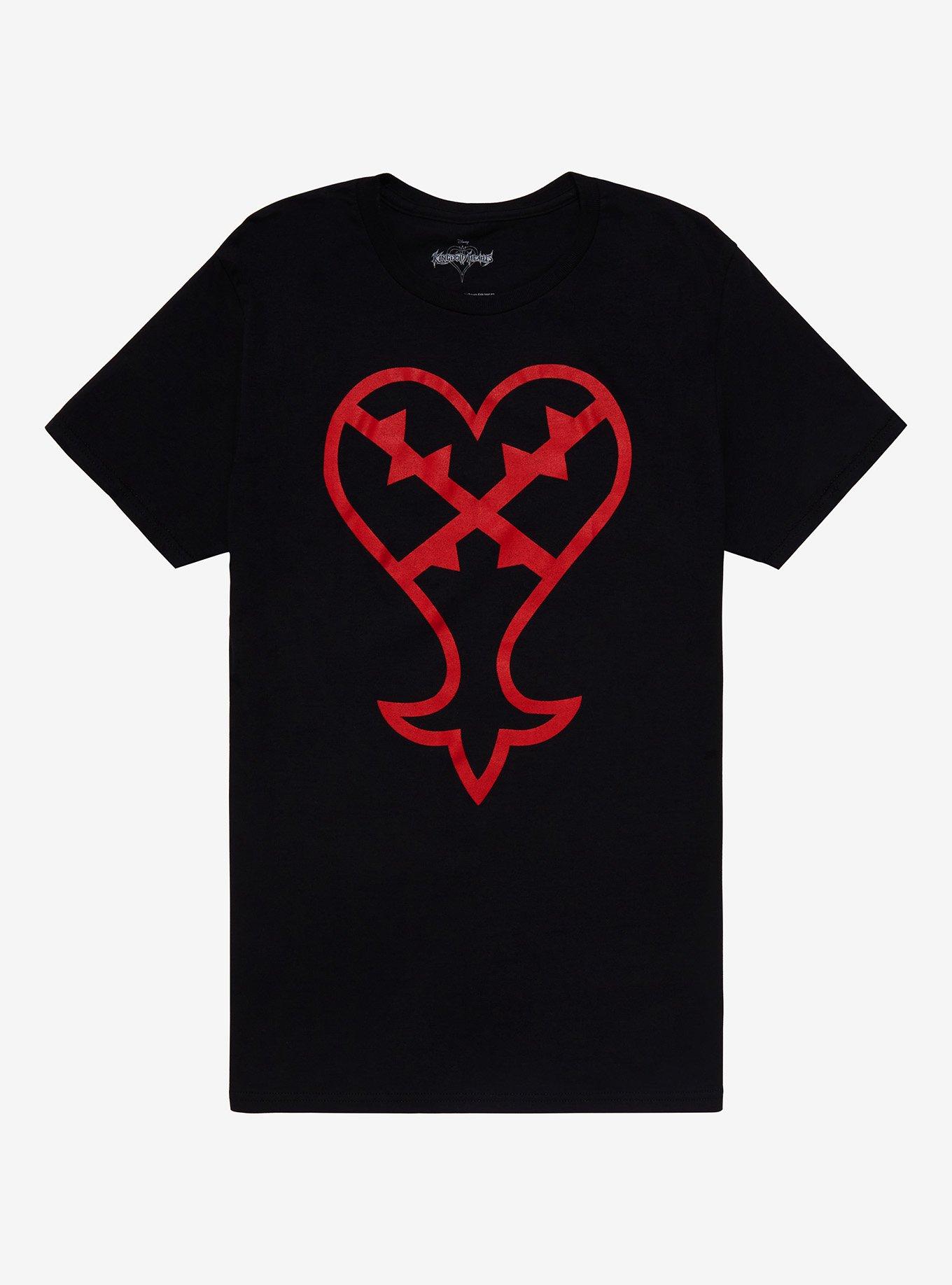 Kingdom Hearts Heartless Logo T-Shirt, RED, hi-res