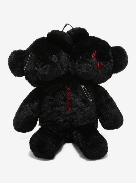 Black Double-Headed Teddy Bear Plush Backpack | Hot Topic