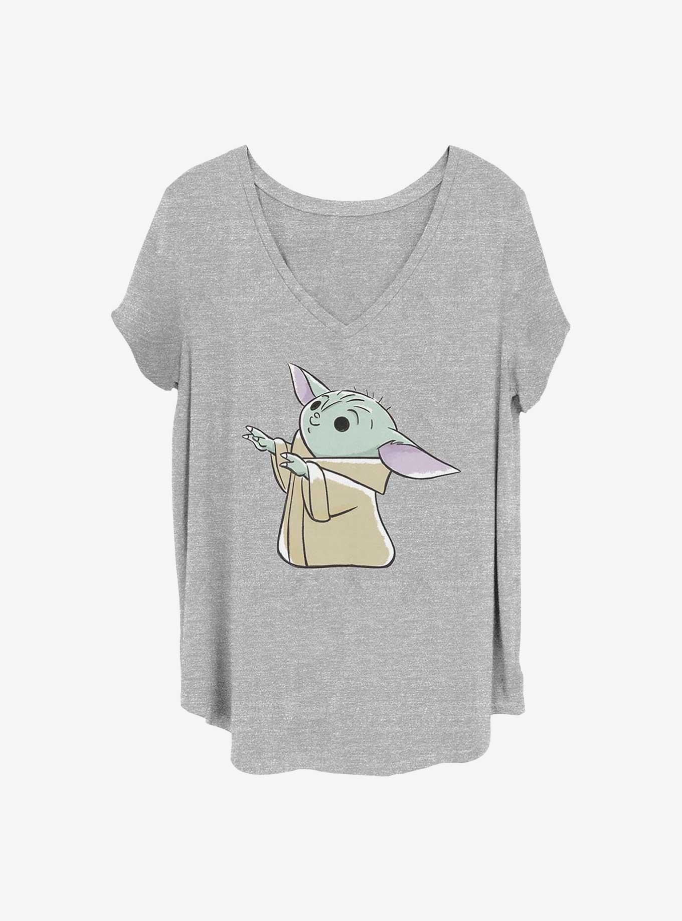 Star Wars The Mandalorian Child Reaching Girls T-Shirt Plus Size, HEATHER GR, hi-res