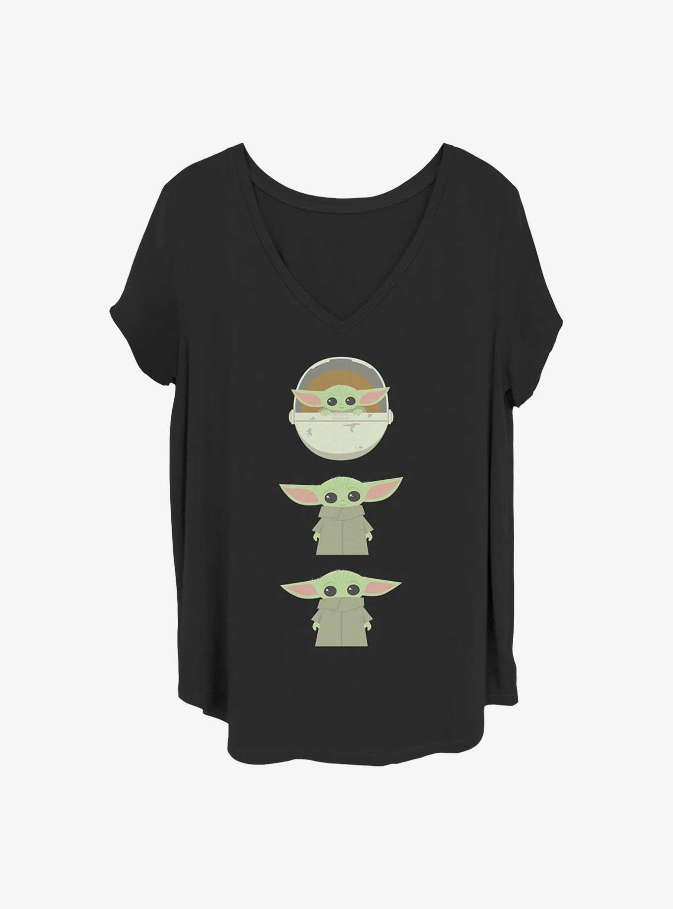 Star Wars The Mandalorian Child Stack Girls T-Shirt Plus Size, BLACK, hi-res
