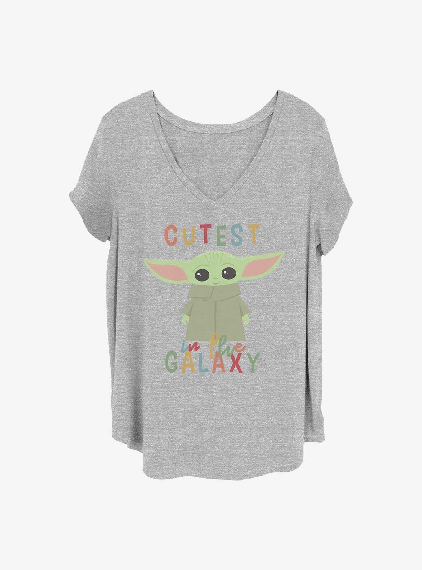 Star Wars The Mandalorian Cutest Little Child Girls T-Shirt Plus Size, HEATHER GR, hi-res