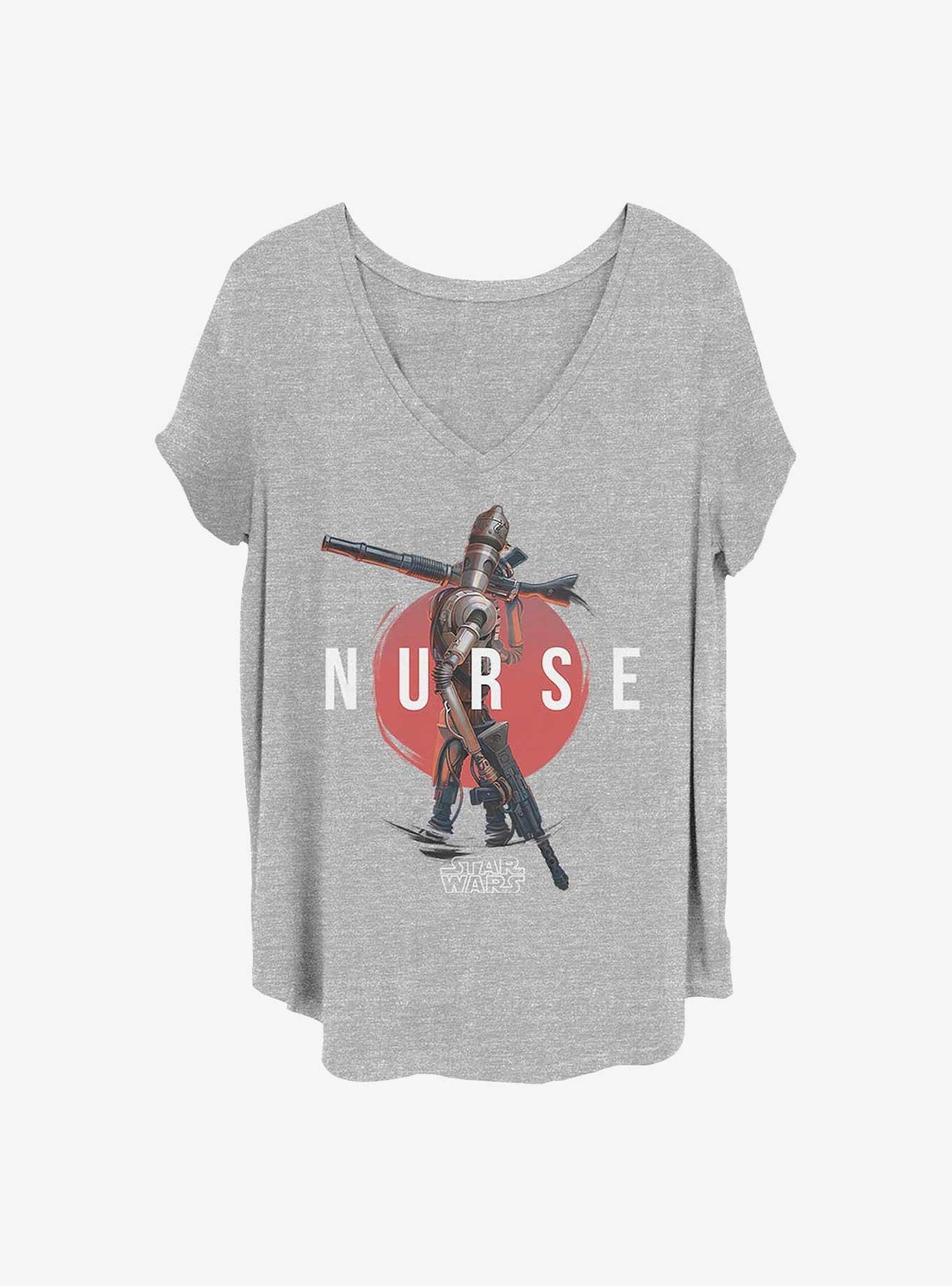 Star Wars The Mandalorian Nanny Droid Girls T-Shirt Plus Size, HEATHER GR, hi-res