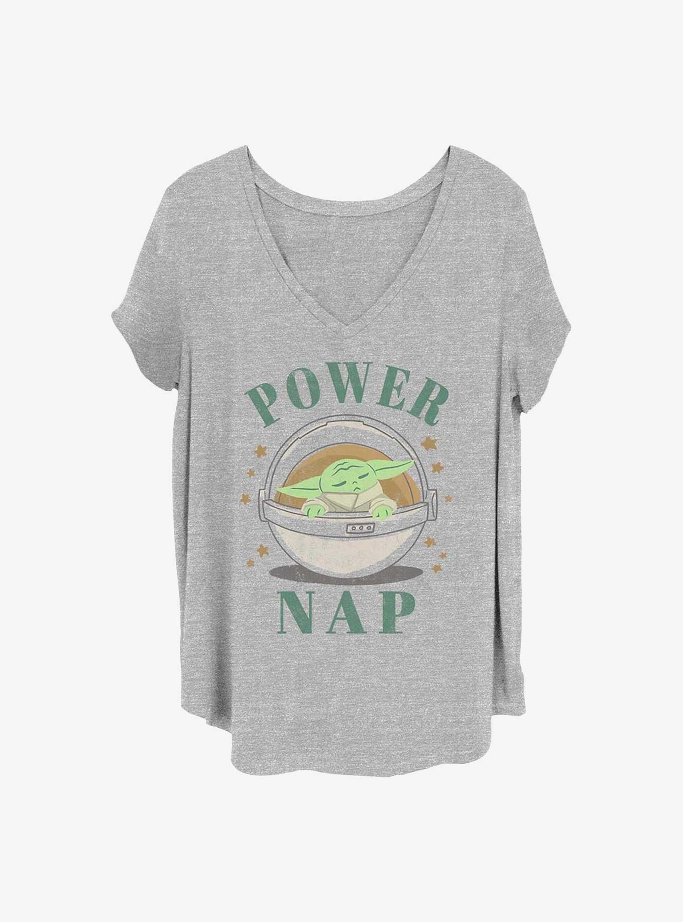 Star Wars The Mandalorian Power Nap Girls T-Shirt Plus Size
