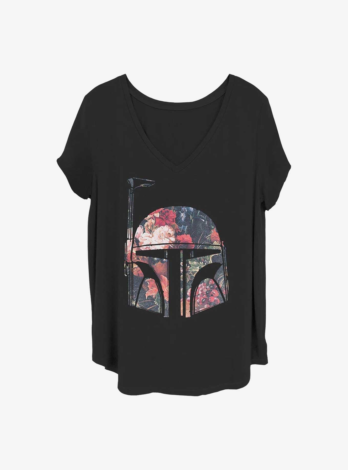 Star Wars Boba Floral Girls T-Shirt Plus