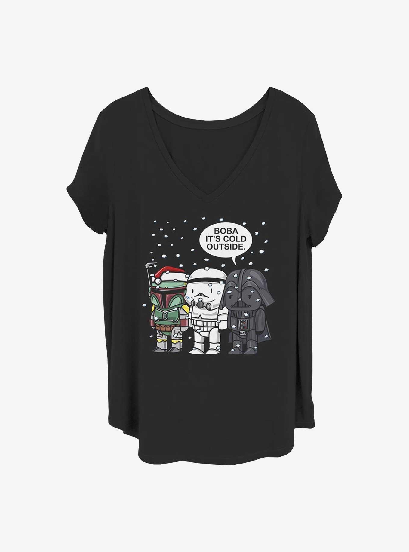 Star Wars Boba It's Cold Girls T-Shirt Plus Size, BLACK, hi-res
