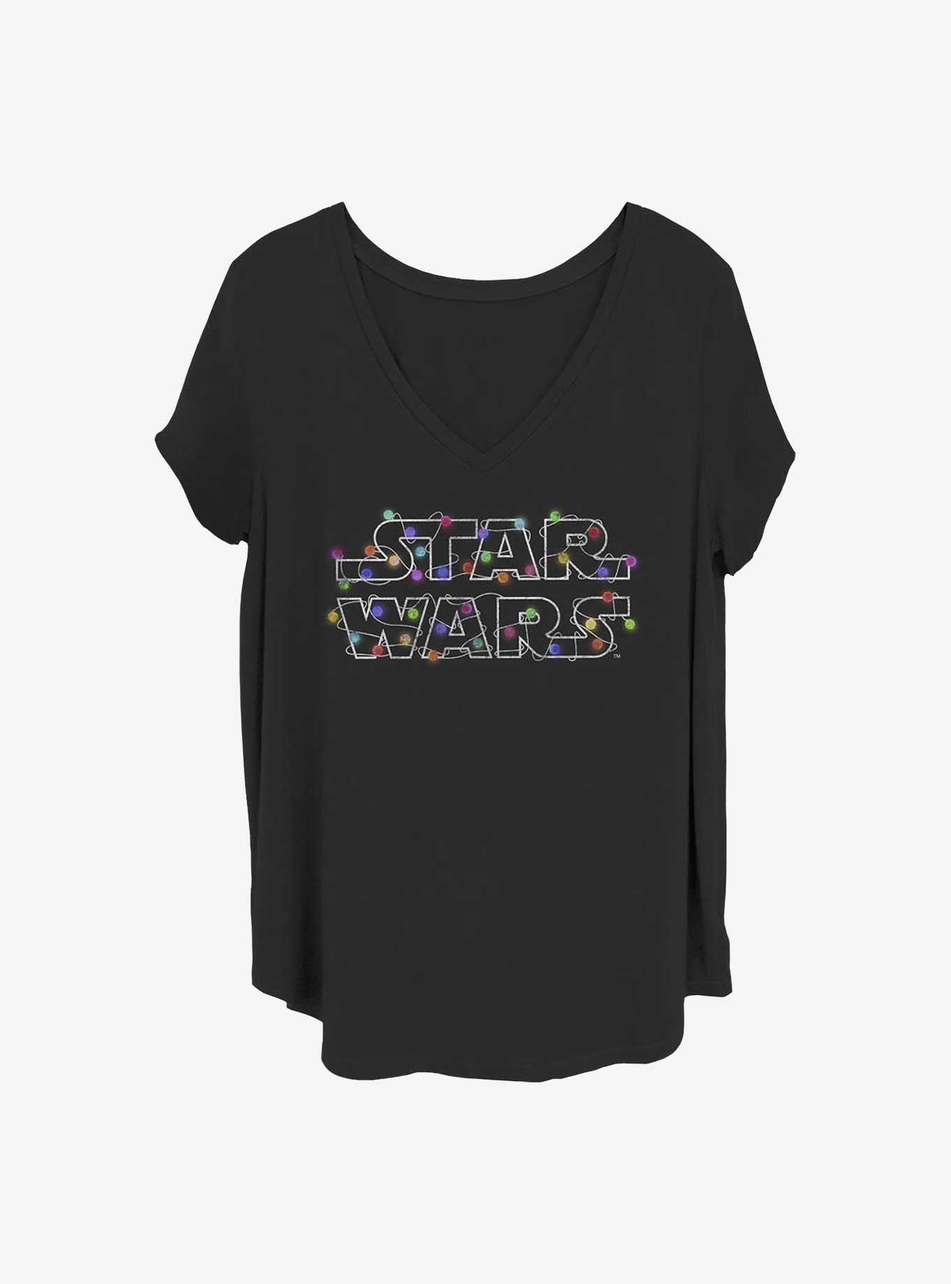 Star Wars Christmas Lights Girls T-Shirt Plus Size, , hi-res