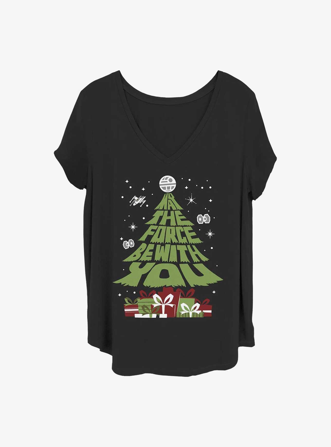 Star Wars Gift Tree Girls T-Shirt Plus Size, BLACK, hi-res