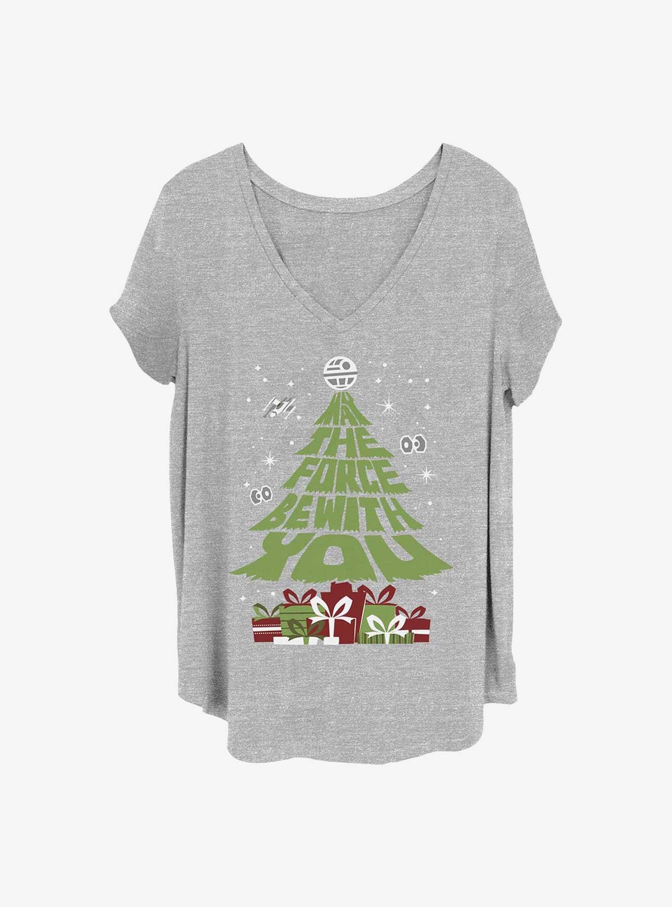 Star Wars Gift Tree Girls T-Shirt Plus Size, HEATHER GR, hi-res