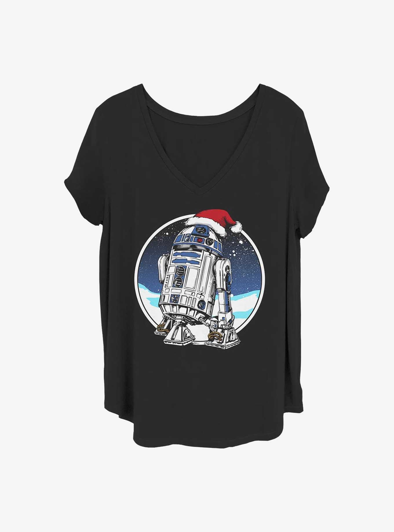 Star Wars Holiday R2-D2 Girls T-Shirt Plus Size, BLACK, hi-res