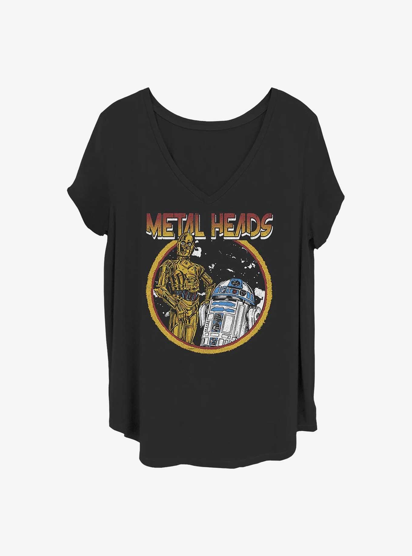 Star Wars Metal Droids Girls T-Shirt Plus Size, BLACK, hi-res