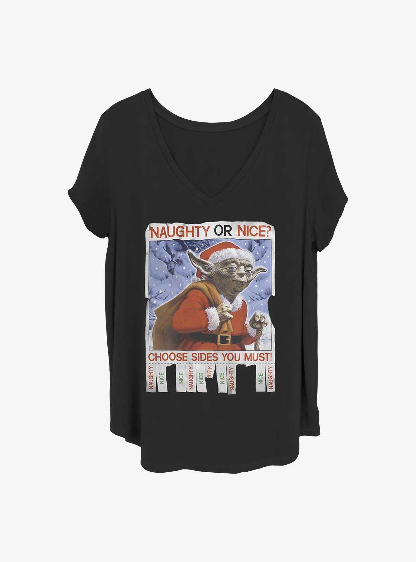 Star Wars Naughty Or Nice Girls T-Shirt Plus Size, BLACK, hi-res