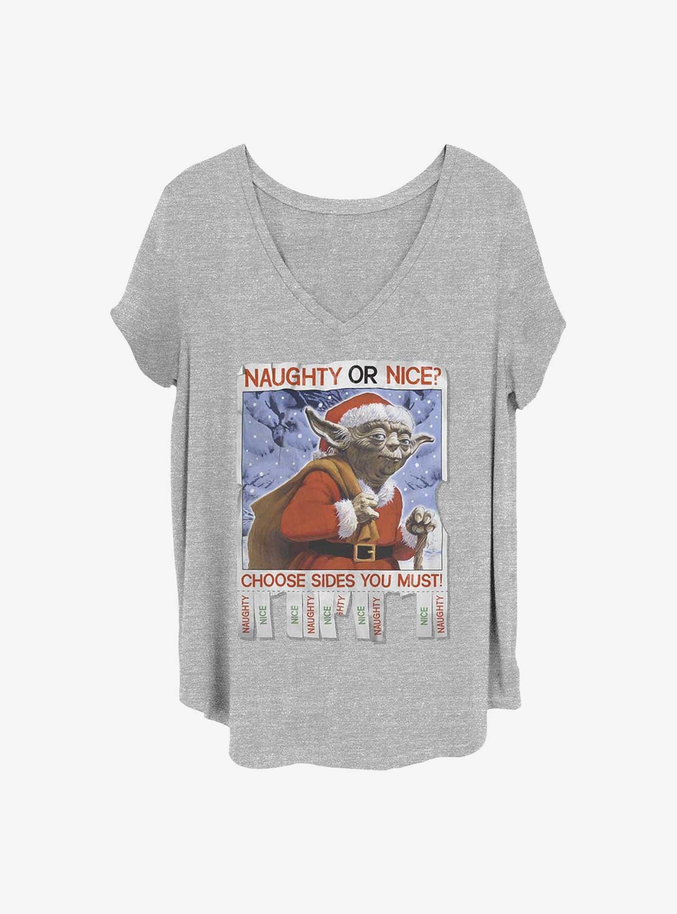 Star Wars Naughty Or Nice Girls T-Shirt Plus Size, HEATHER GR, hi-res
