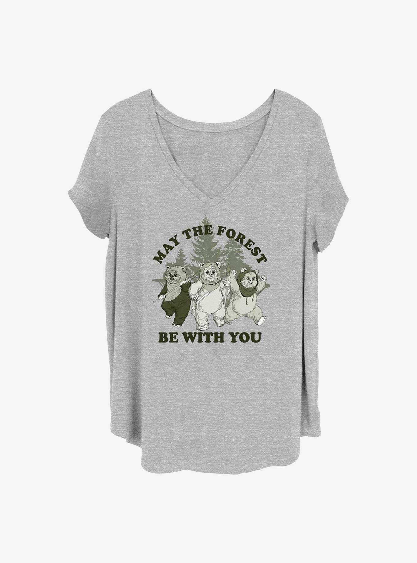 Star Wars The Forest Girls T-Shirt Plus Size, HEATHER GR, hi-res