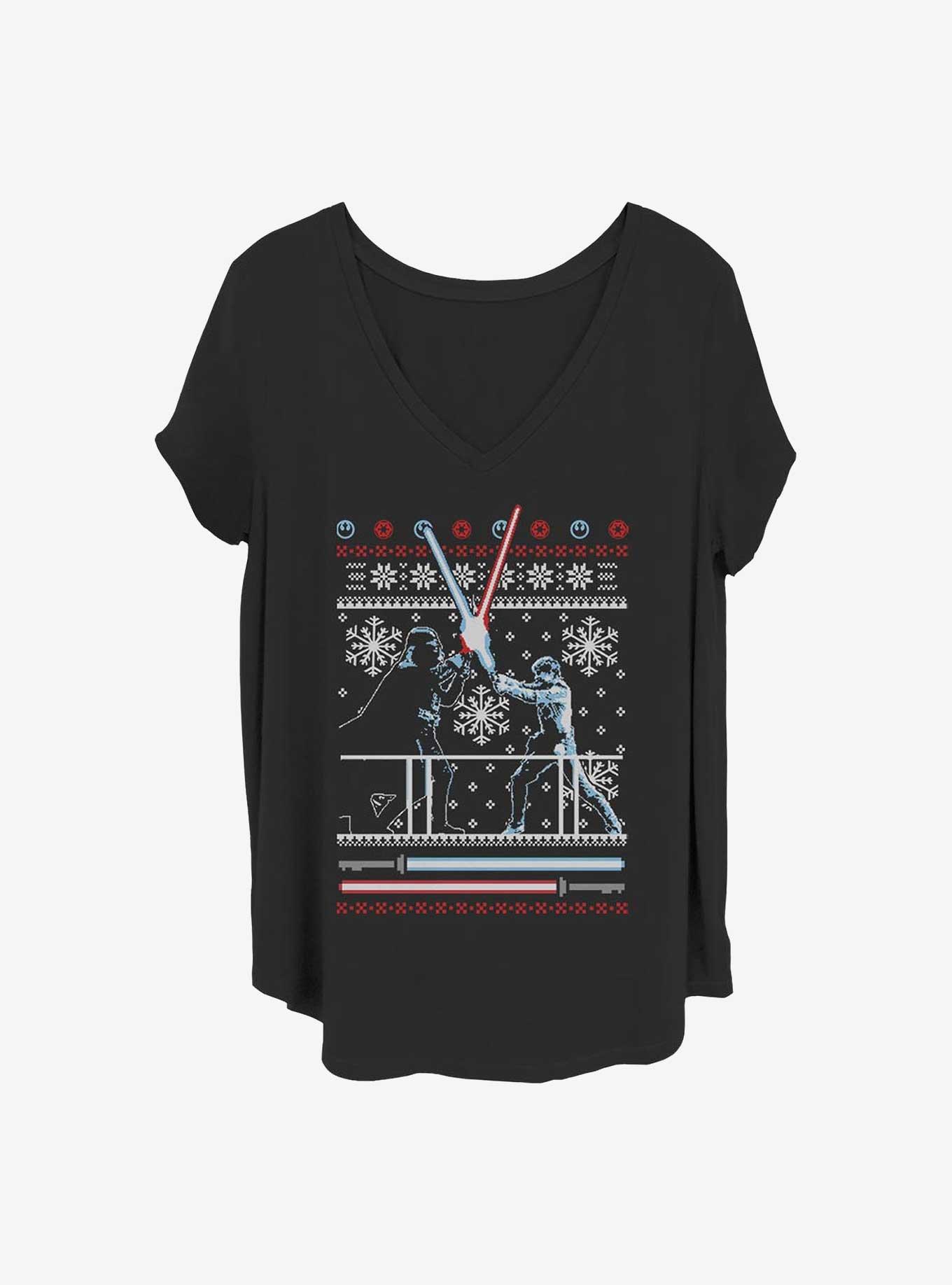 Star Wars Ugly Feud Girls T-Shirt Plus Size, BLACK, hi-res