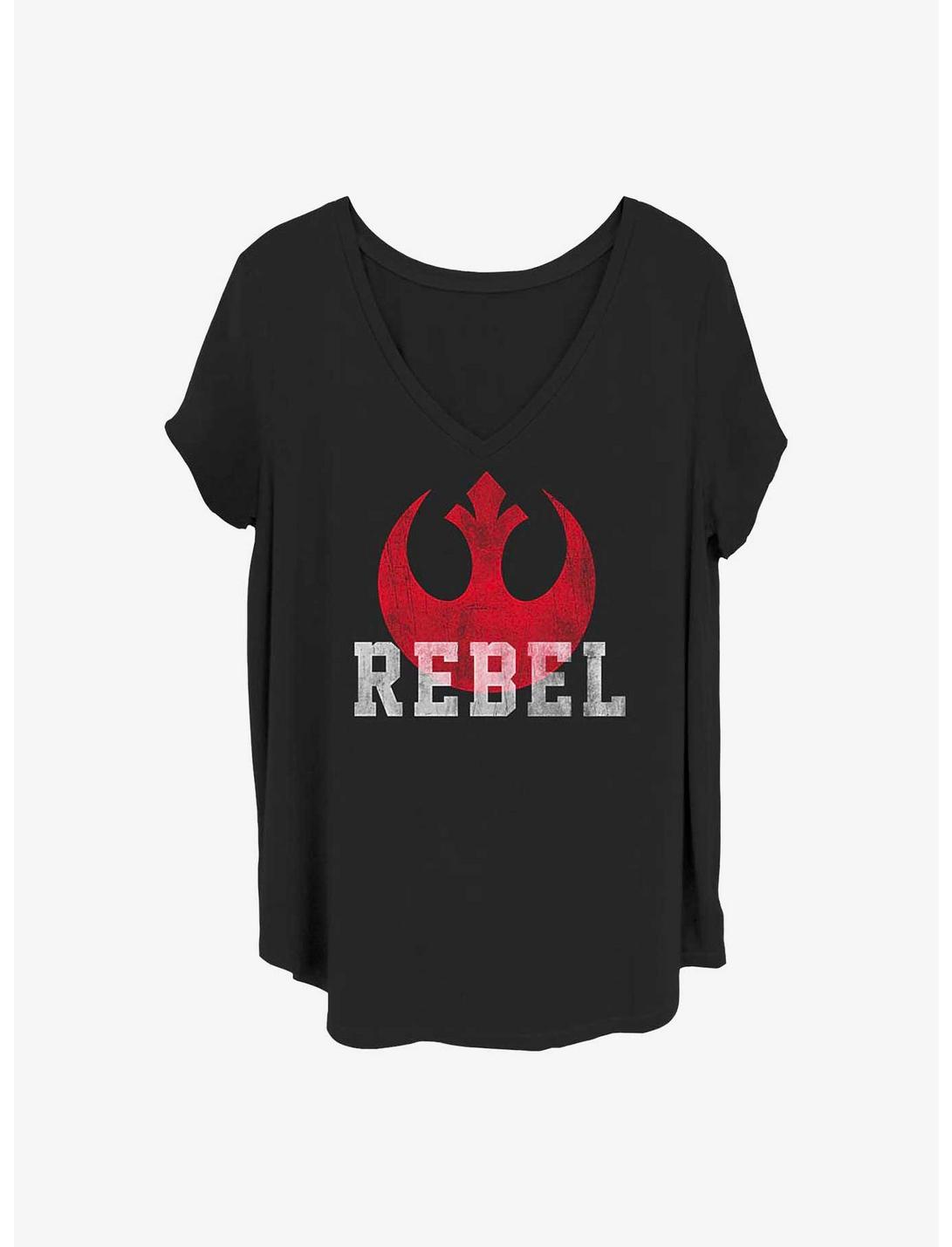 Star Wars: Episode VII - The Force Awakens Rebel Girls T-Shirt Plus Size, BLACK, hi-res