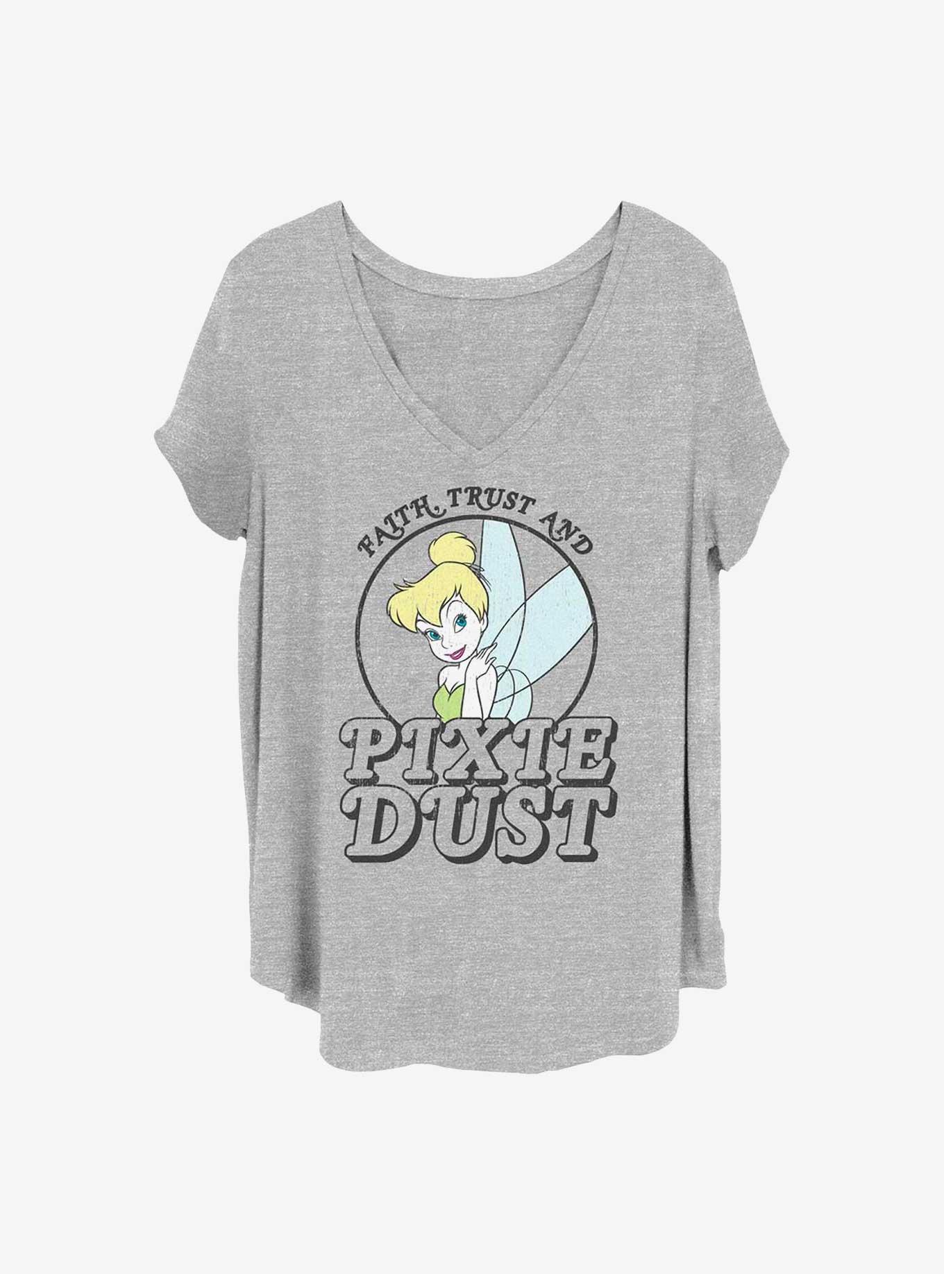 Disney Tinker Bell Get That Pixie Dust Girls T-Shirt Plus Size, HEATHER GR, hi-res