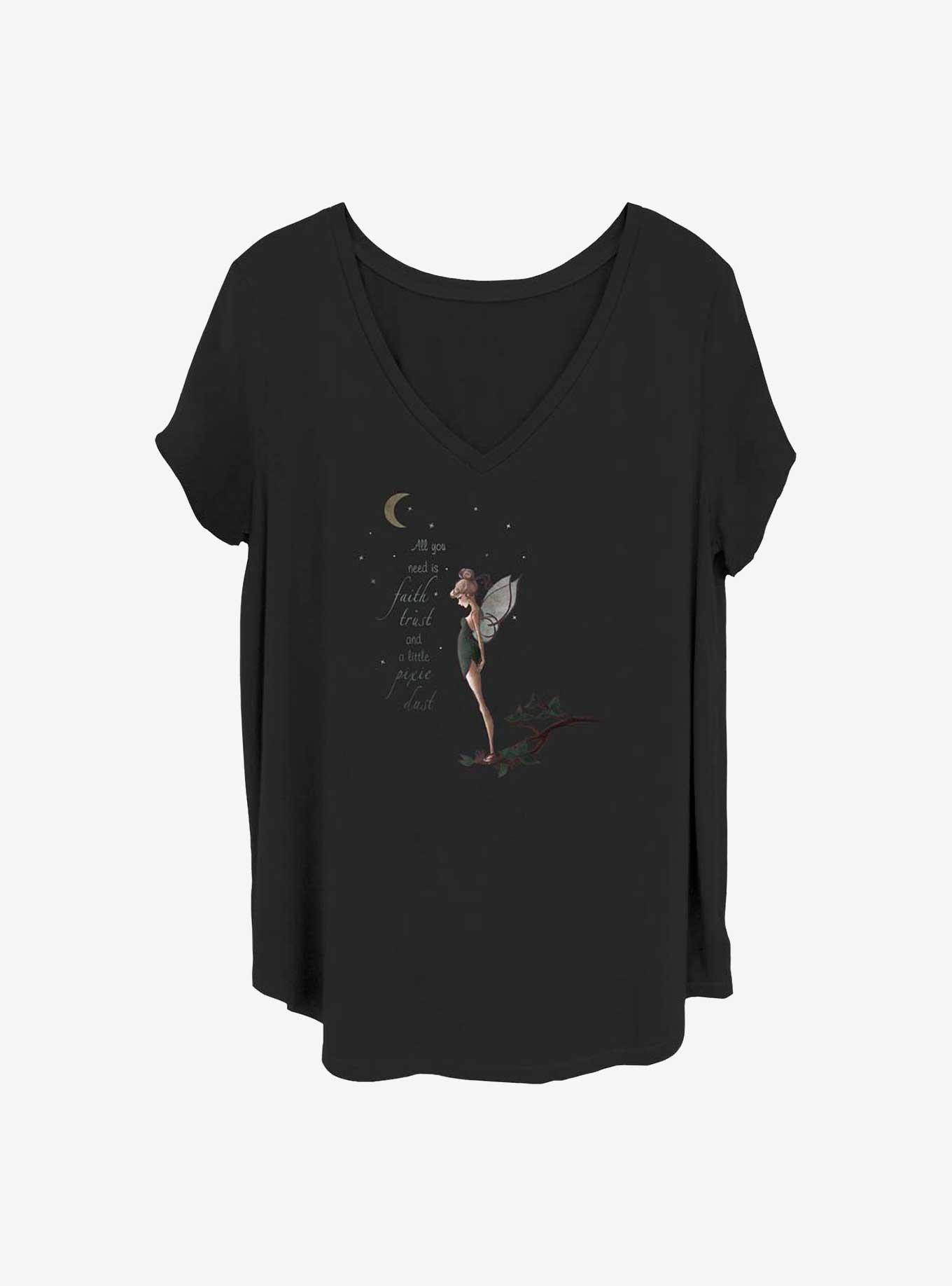 Disney Tinker Bell Tink Fall Girls T-Shirt Plus Size, BLACK, hi-res