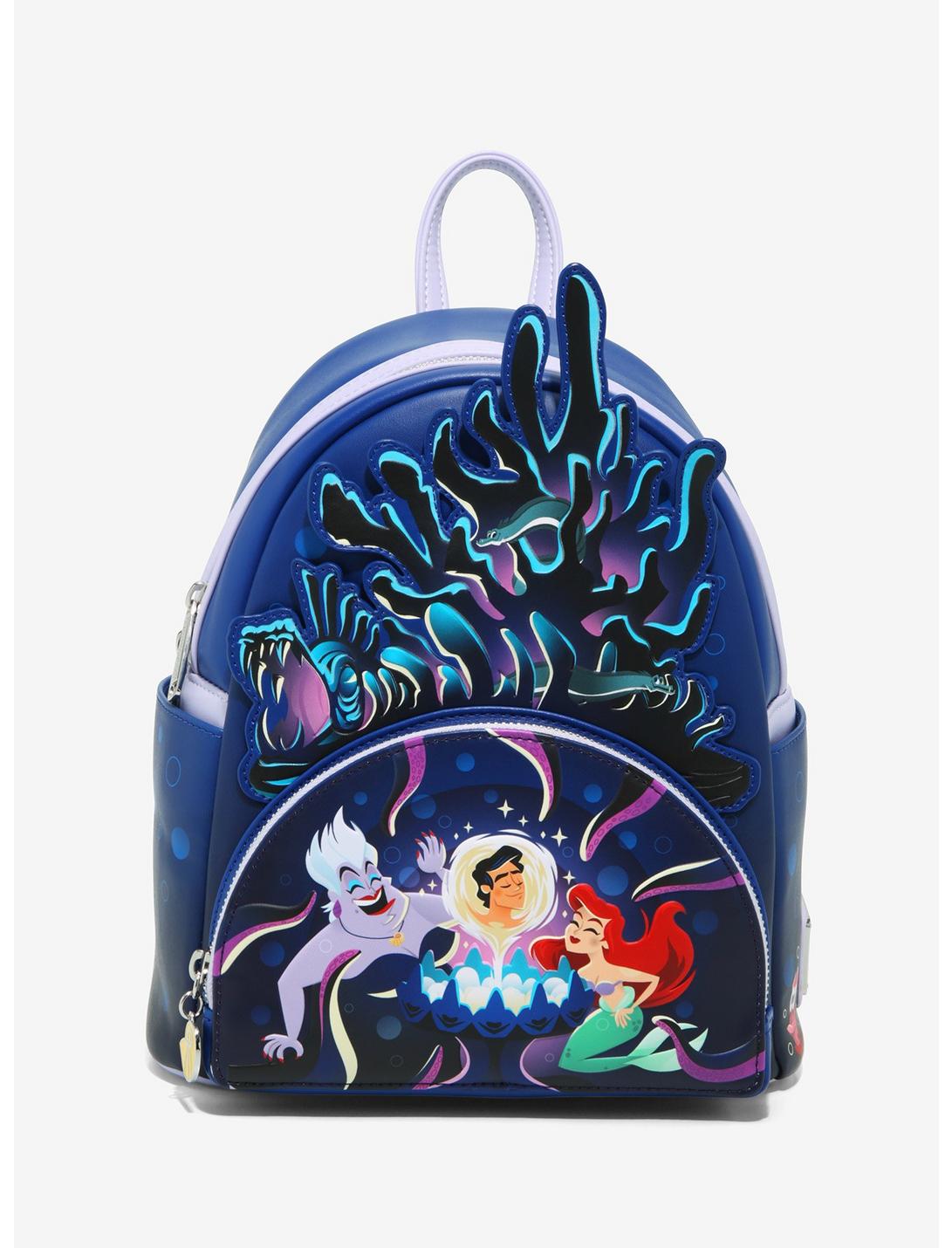 Loungefly Disney The Little Mermaid Glow-In-The-Dark Lair Mini Backpack, , hi-res