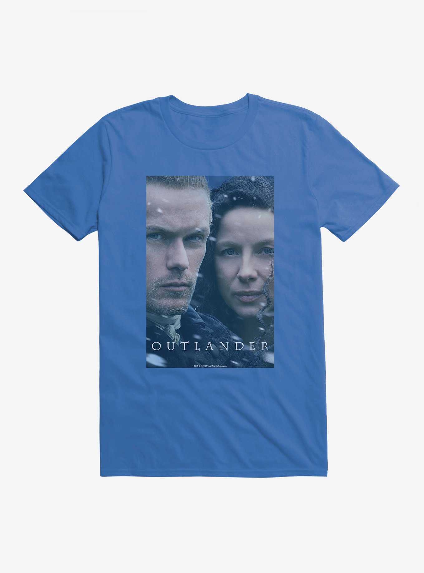 Outlander Claire And Jamie Faces T-Shirt, ROYAL BLUE, hi-res