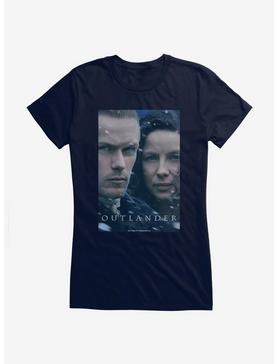 Outlander Claire And Jamie Faces Girls T-Shirt, NAVY, hi-res
