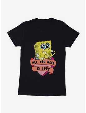 SpongeBob SquarePants All You Need Is Love Heart Womens T-Shirt, , hi-res