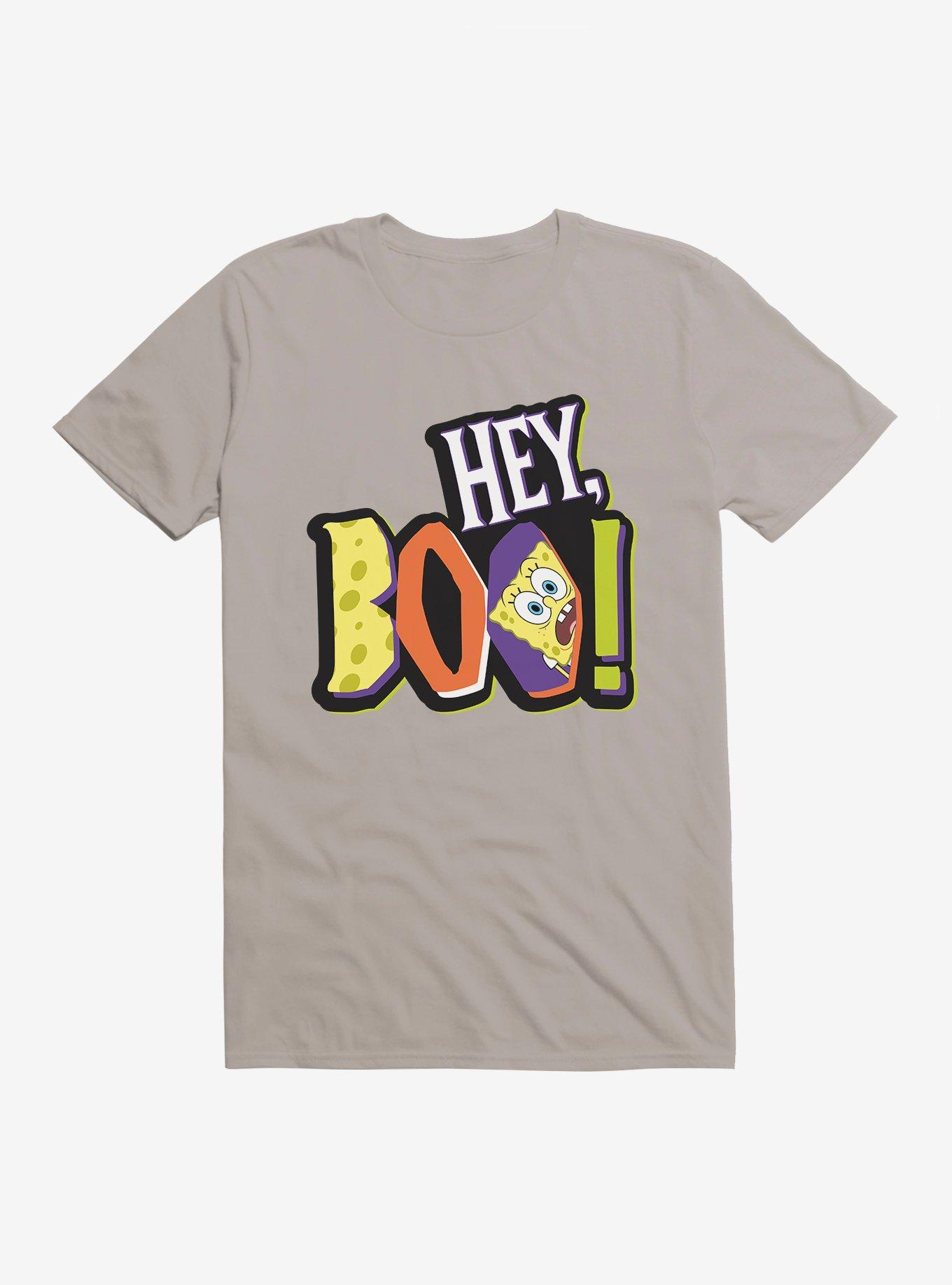 SpongeBob SquarePants Hey, Boo! T-Shirt, LIGHT GREY, hi-res