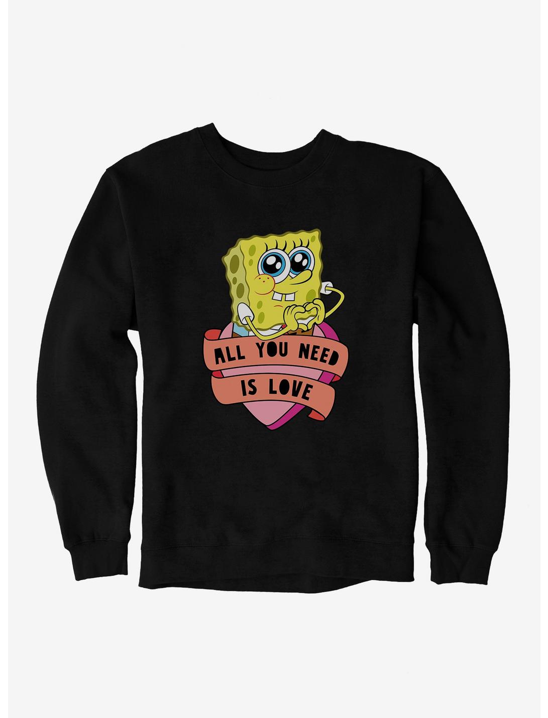 SpongeBob SquarePants All You Need Is Love Heart Sweatshirt, , hi-res
