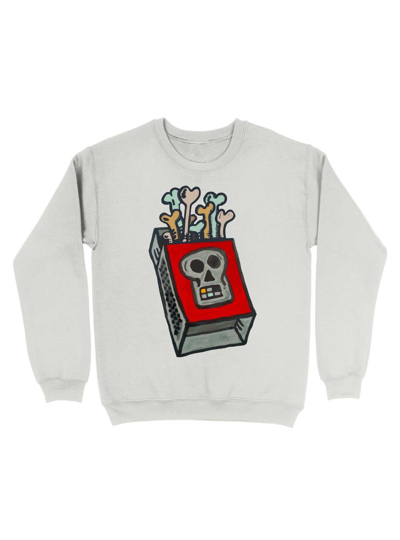 Bonesticks Sweatshirt, WHITE, hi-res