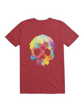Expressive Colorful Skull T-Shirt, , hi-res