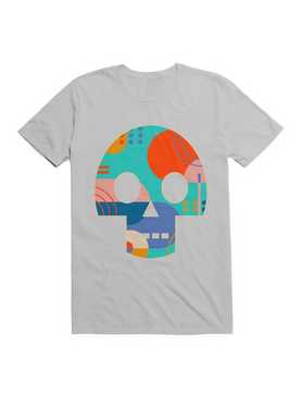 Geometric Abstract Memphis Skull T-Shirt, , hi-res
