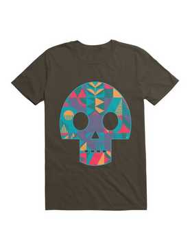 Geometric Abstract Skull T-Shirt, , hi-res