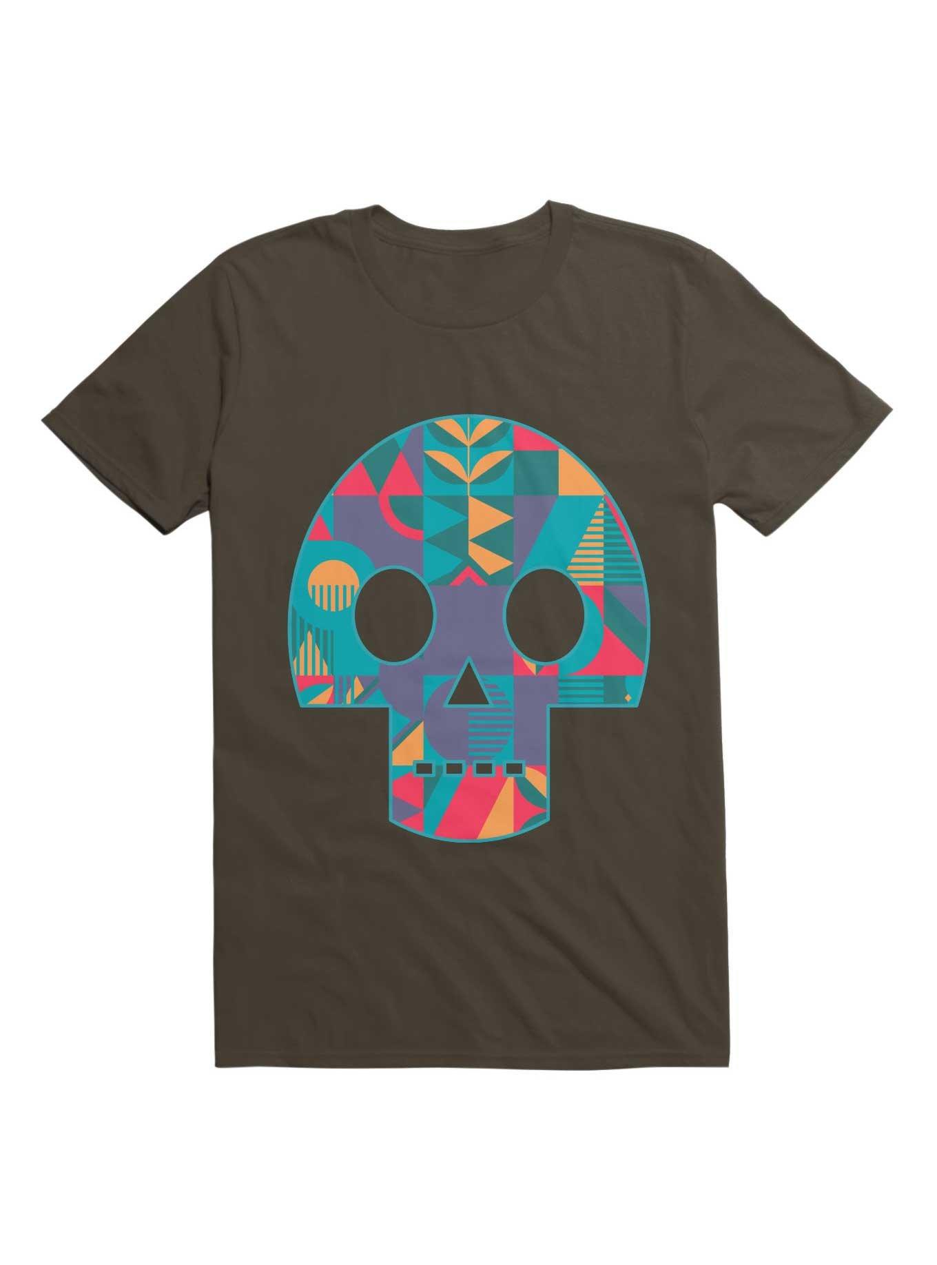 Geometric Abstract Skull T-Shirt, , hi-res
