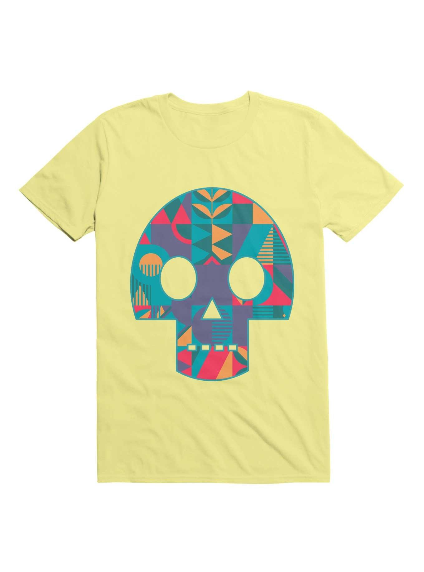 Geometric Abstract Skull T-Shirt, , hi-res