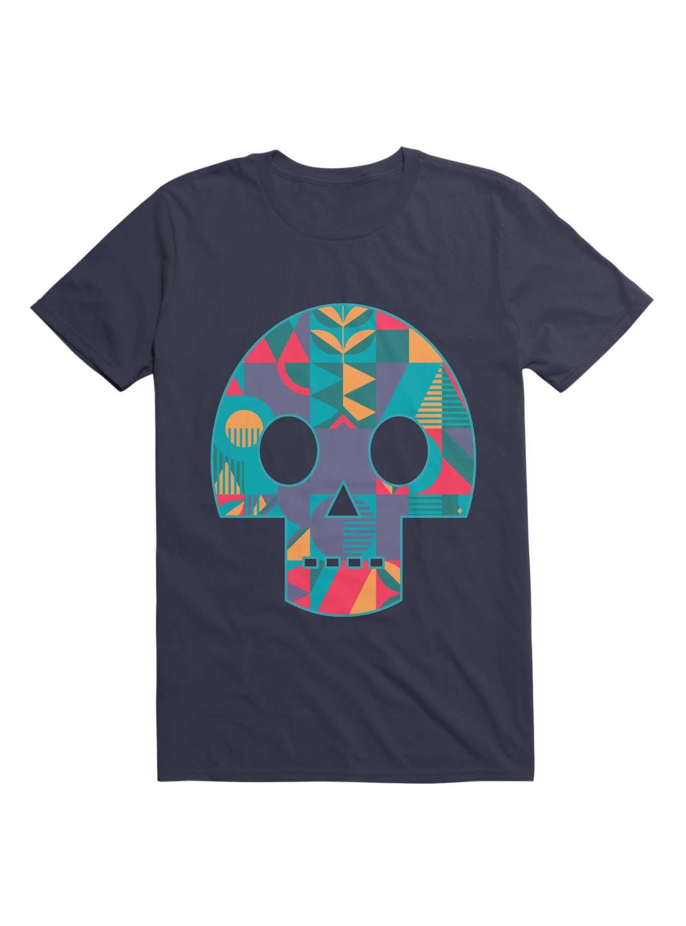 Geometric Abstract Skull T-Shirt, , hi-res