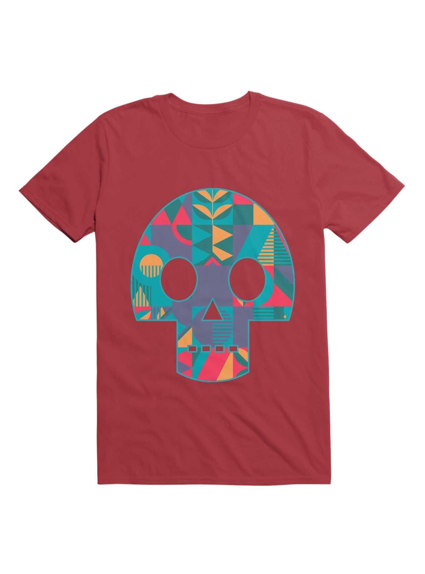 Geometric Abstract Skull T-Shirt, , hi-res