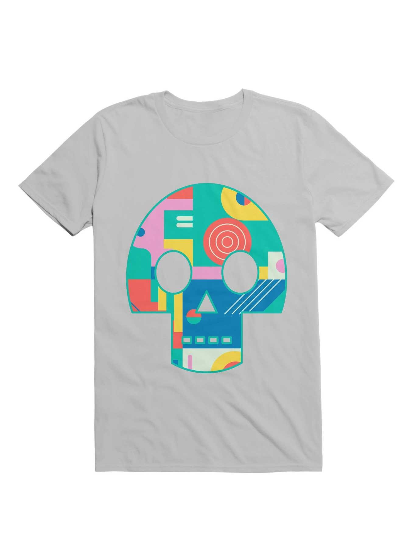 Geometric Memphis Skull T-Shirt, , hi-res