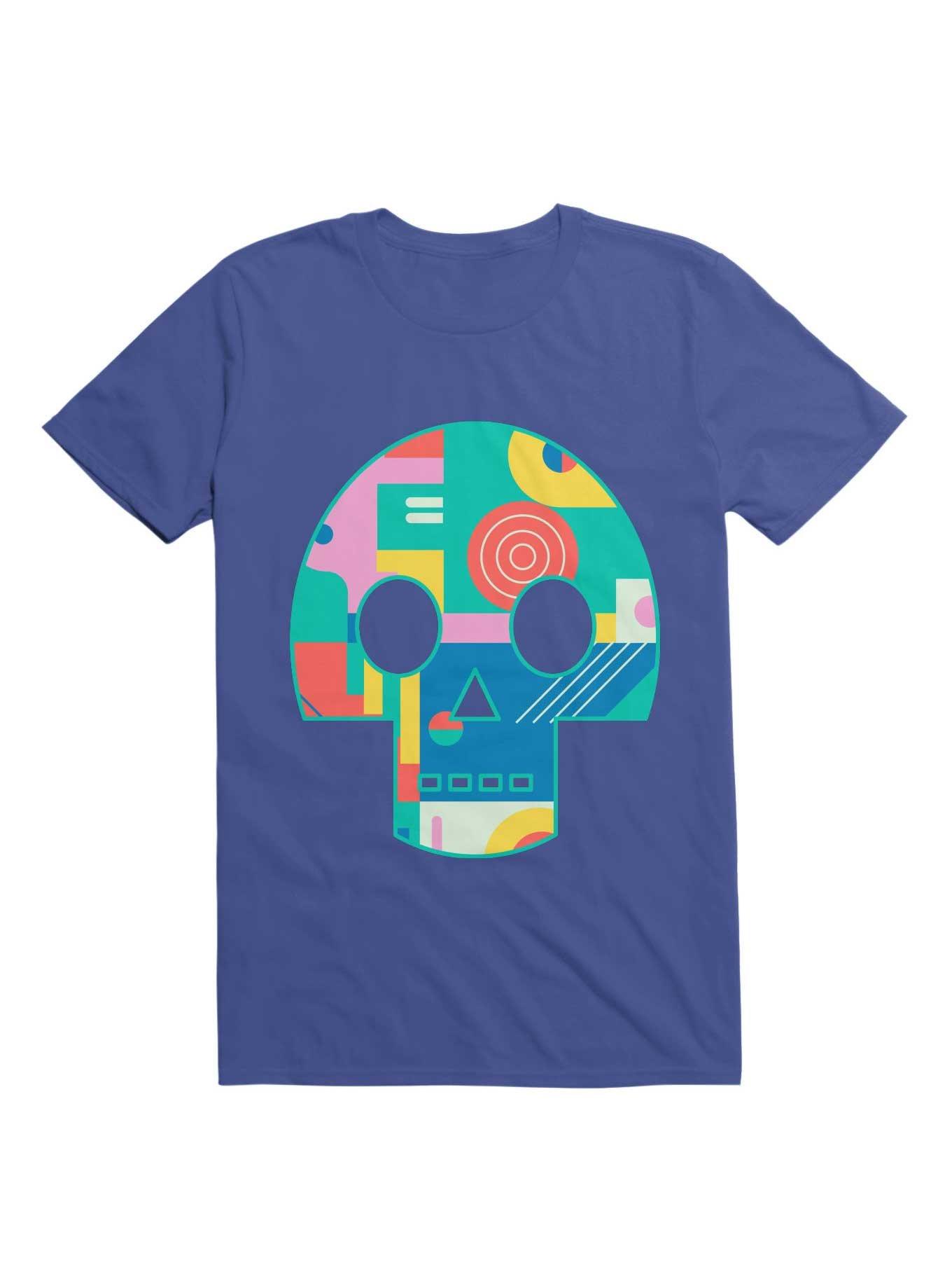 Geometric Memphis Skull T-Shirt, , hi-res