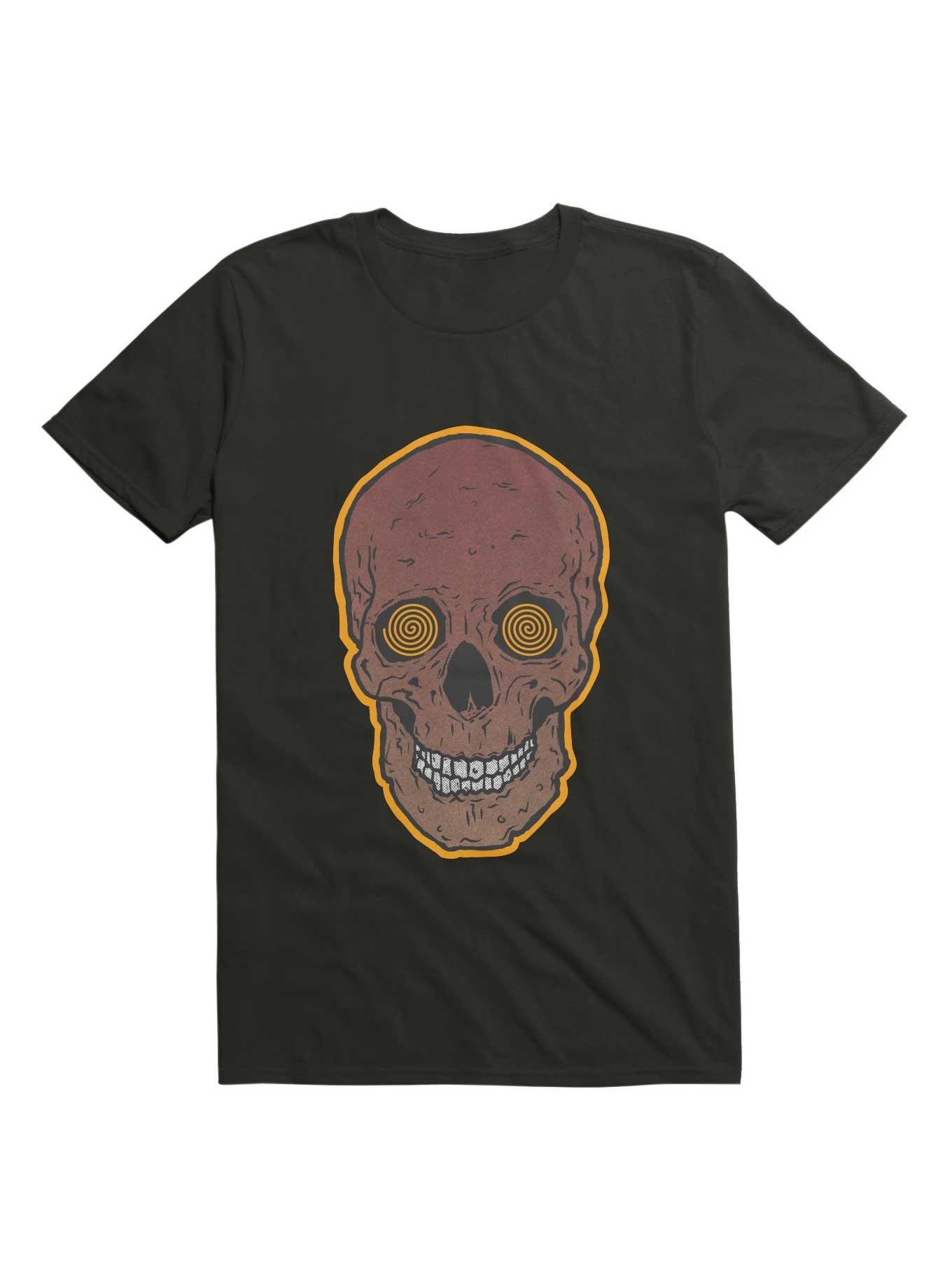 Hypnotic Skull! T-Shirt, BLACK, hi-res