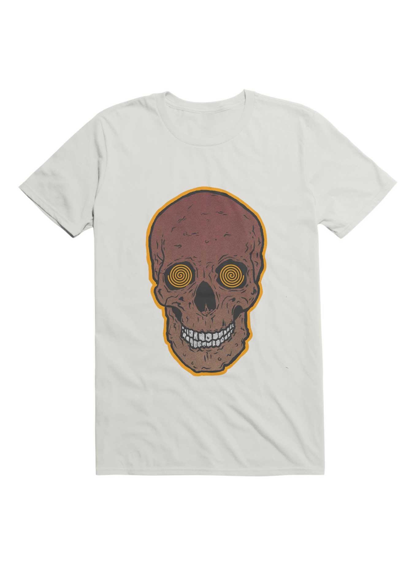 Hypnotic Skull! T-Shirt, WHITE, hi-res