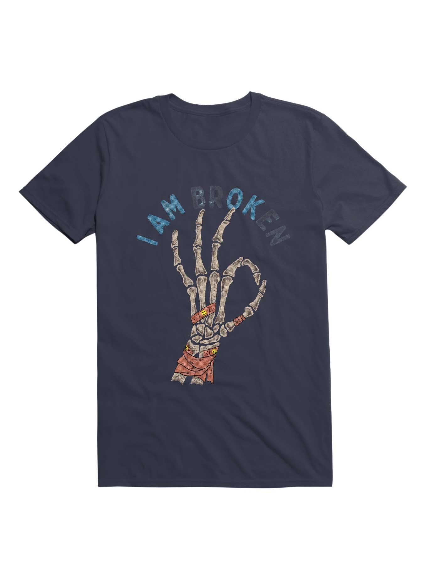 I Am Br(Ok)En T-Shirt, NAVY, hi-res