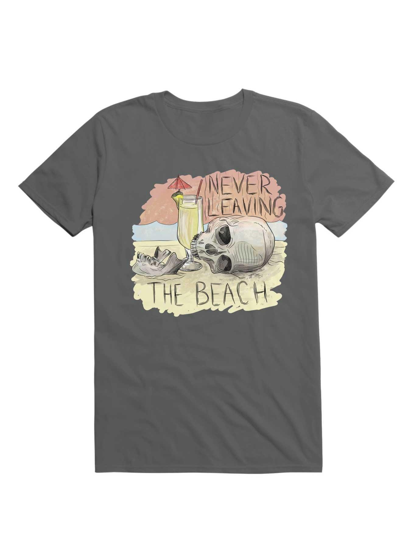 Never Leaving The Beach T-Shirt, CHARCOAL, hi-res