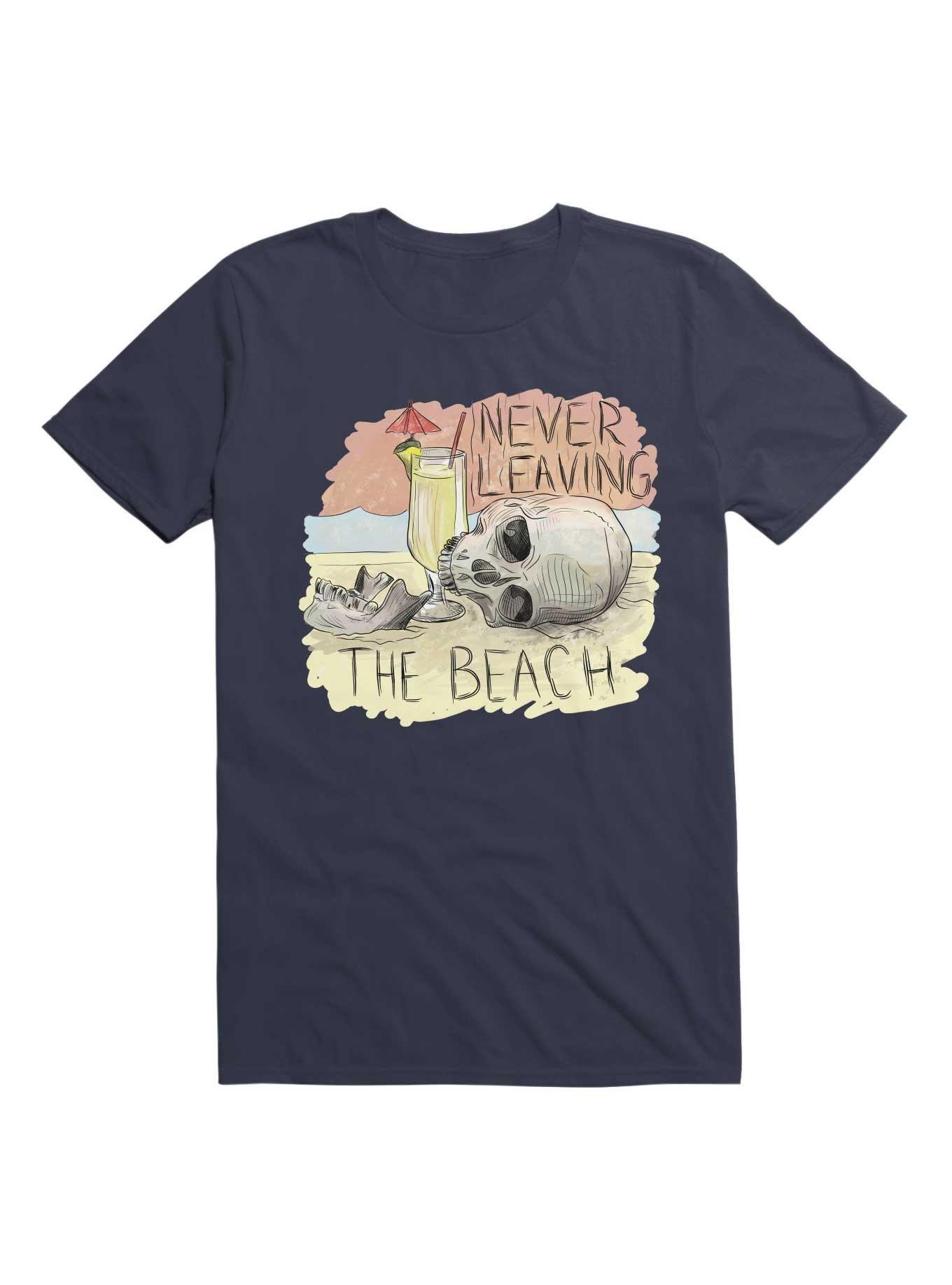 Never Leaving The Beach T-Shirt, NAVY, hi-res