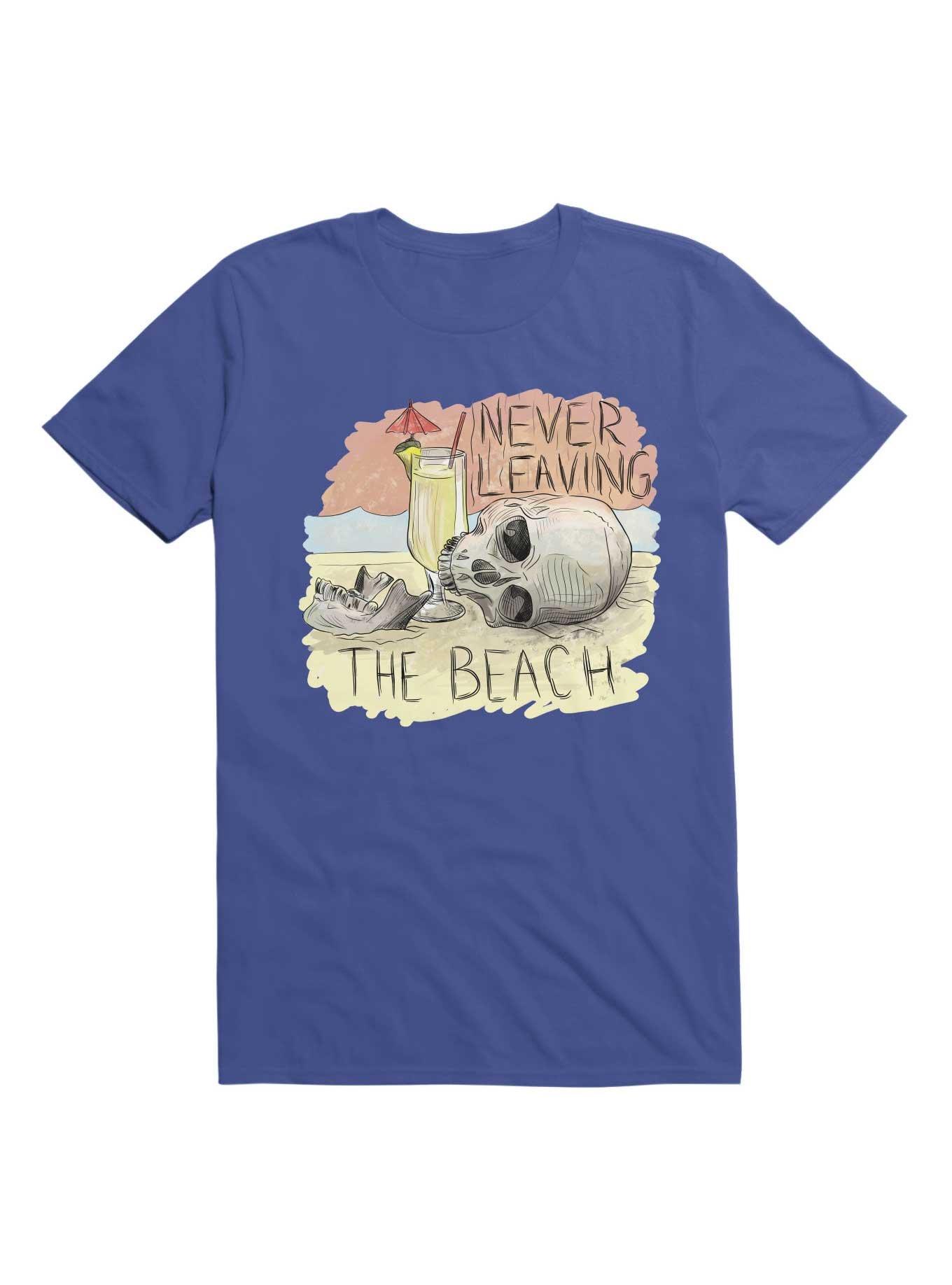 Never Leaving The Beach T-Shirt, ROYAL, hi-res