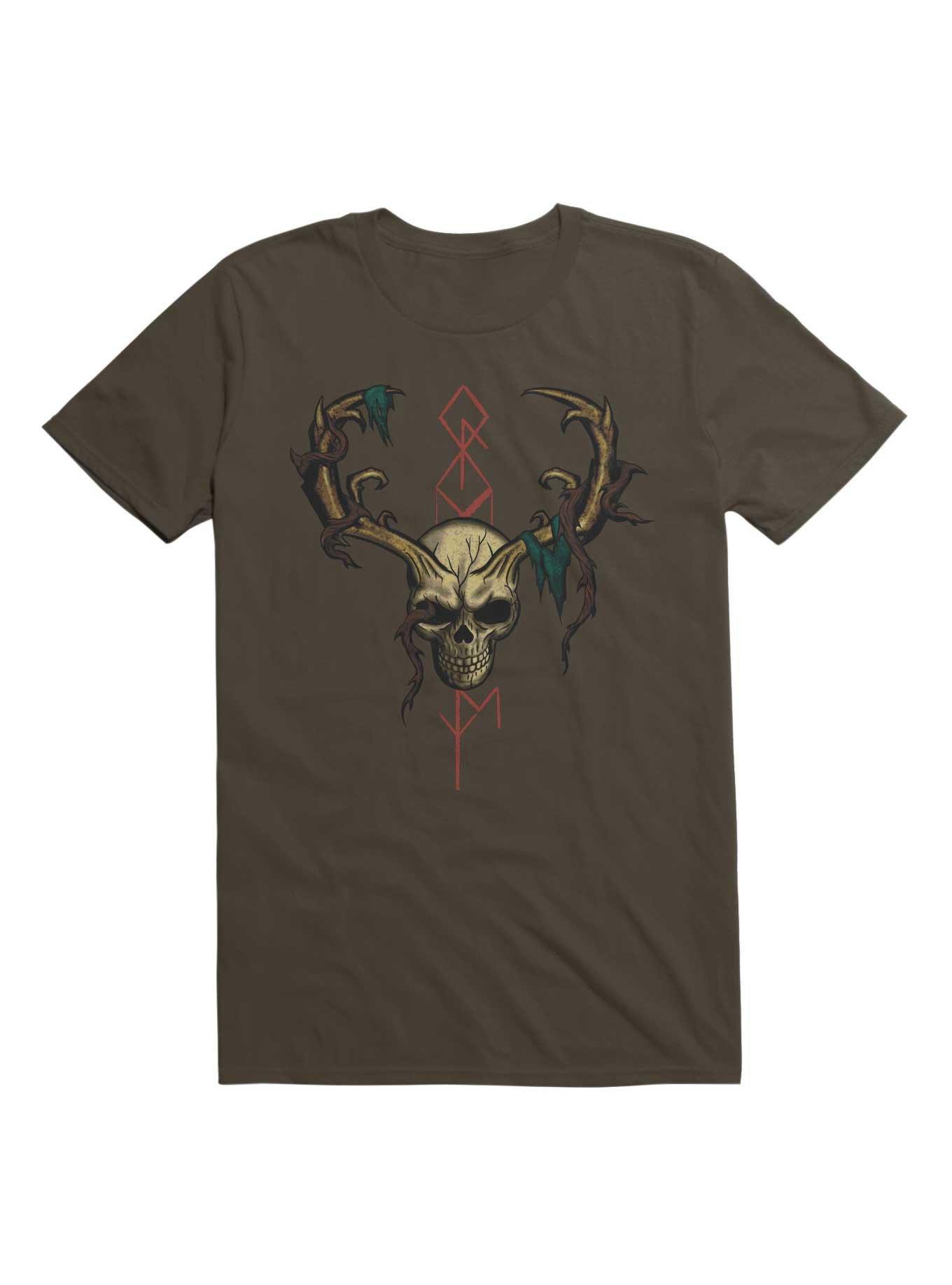 Old Bone Runes T-Shirt, DARK CHOCOLATE, hi-res