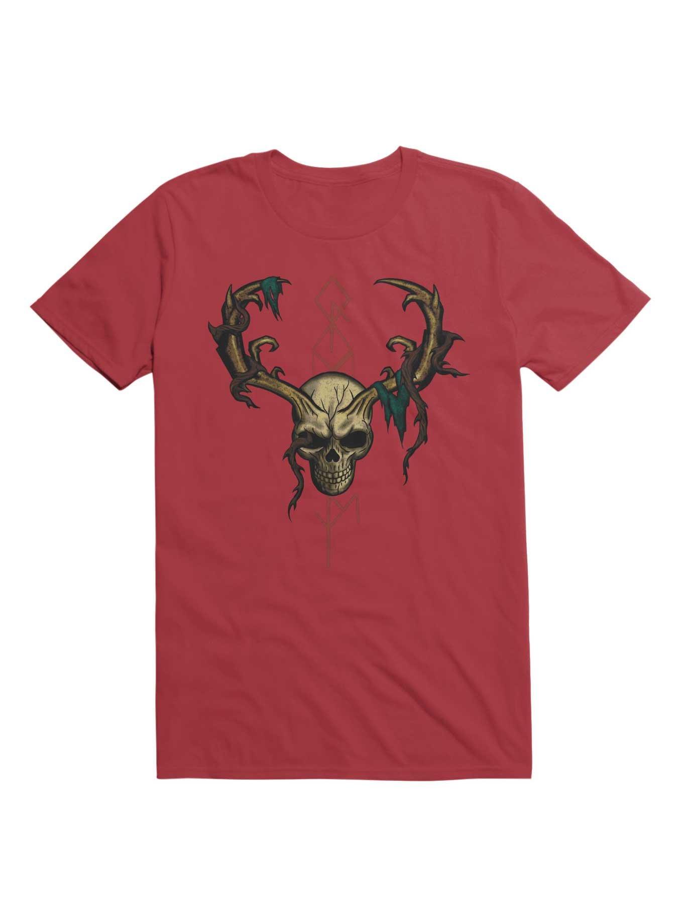 Old Bone Runes T-Shirt, RED, hi-res