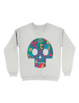 Geometric Abstract Skull Sweatshirt, , hi-res