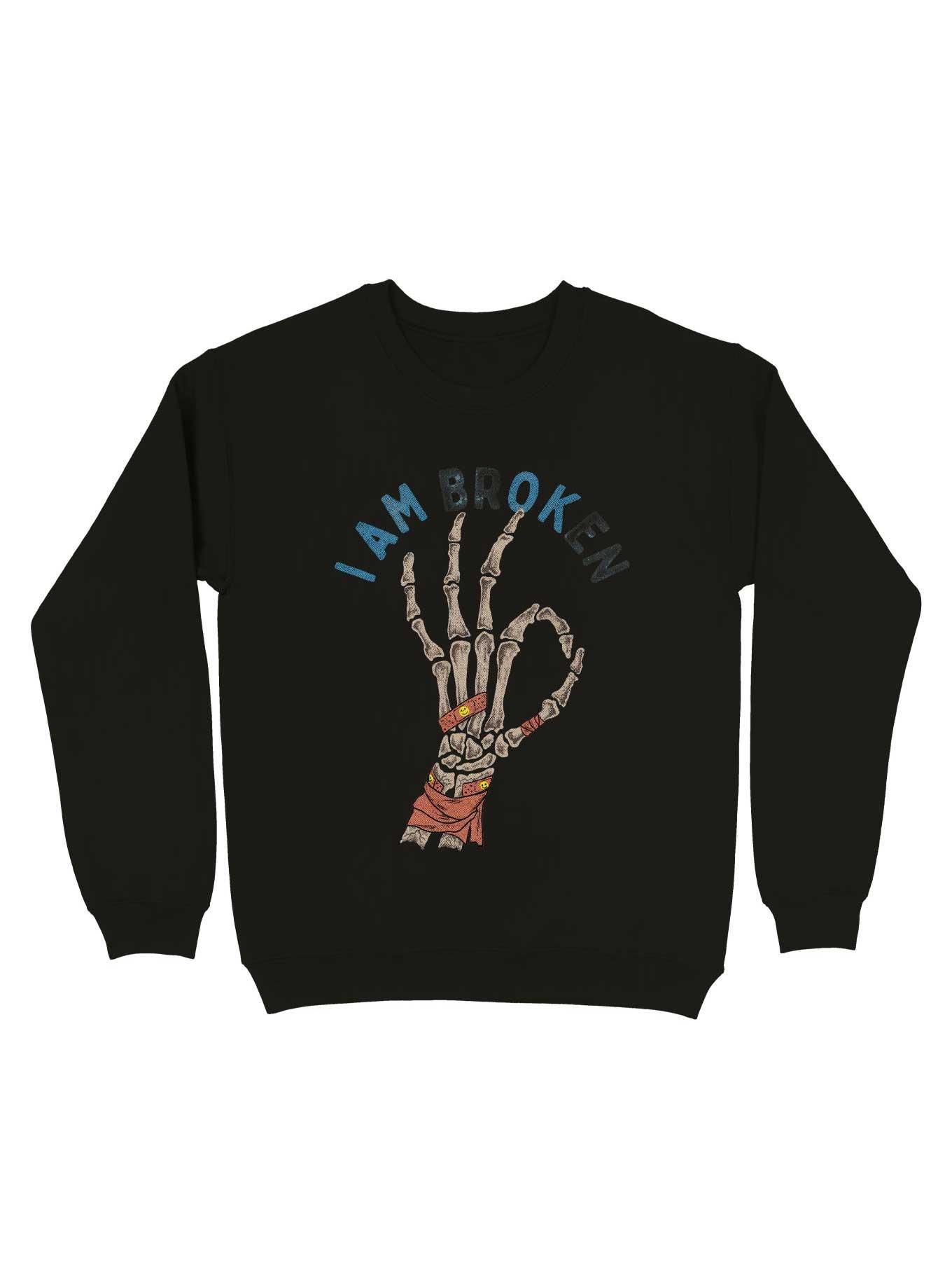I Am Br(Ok)En Sweatshirt, BLACK, hi-res